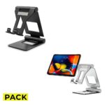 PACK SUPORTURI BIROU PENTRU TABLETĂ TECH-PROTECT UNIVERSAL STAND HOLDER TABLETĂ BLACK & SILVER