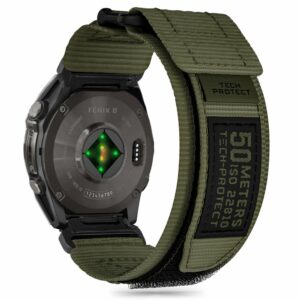 CUREA TECH-PROTECT SCOUT PRO GARMIN FENIX 5 / 6 / 6 PRO / 7 / 8 (47 MM) / E MILITARY GREEN