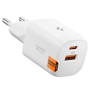 ÎNCĂRCĂTOR DE PRIZĂ SPIGEN ESSENTIAL EE352EU 2-PORT NETWORK CHARGER 35W WHITE