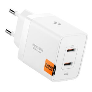 ÎNCĂRCĂTOR DE PRIZĂ SPIGEN ESSENTIAL EE472EU 2-PORT NETWORK CHARGER 47W WHITE