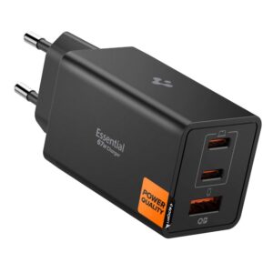 ÎNCĂRCĂTOR DE PRIZĂ SPIGEN ESSENTIAL EE673EU 3-PORT NETWORK CHARGER 67W BLACK