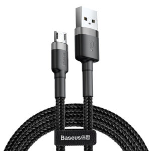 Cablu Baseus Cafule Micro USB 2,4A 1 m (gri + negru)