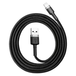 Cablu Baseus Cafule USB Lightning 1,5 A 2 m (gri+negru)