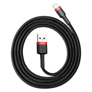 Cablu Baseus Cafule USB Lightning 2,4 A 1 m (roșu+negru)