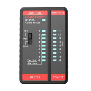 Tester de cabluri de rețea Habotest HT812A pentru RJ45/RJ14/RJ12/RJ9