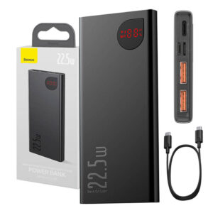 Powerbank Baseus Adaman Metal, 10000 mAh, 22,5 W (negru)
