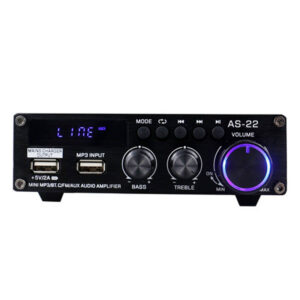 Amplificator audio Blitzwolf AS-22, 45 W, Bluetooth 5.0, USB + telecomandă (negru)