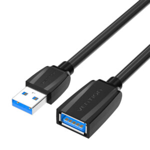 Cablu prelungitor USB 3.0, conector USB tip A masculin la conector USB tip A feminin, Vention 3 m (negru)
