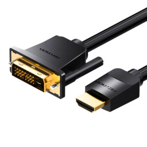 Cablu HDMI la DVI (24+1) Vention ABFBI 3 m, 4K 60Hz/1080P 60Hz (negru)