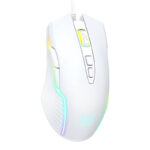 Mouse de gaming ONIKUMA CW905, alb, cu fir
