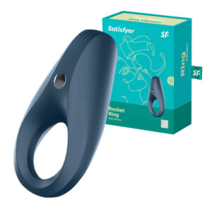Inel vibrator Satisfyer (albastru închis)