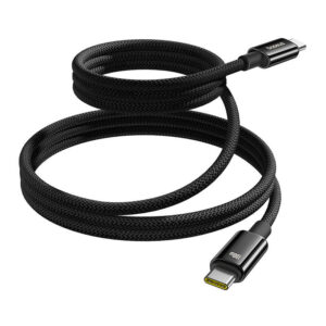 Cablu de încărcare Baseus Tungsten Gold USB-C la USB-C 100W 1m (negru)