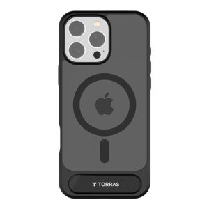 Husă din seria Torras Pstand pentru iPhone 16 Pro (negru)