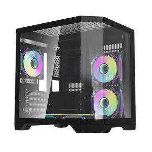 Carcasă PC Darflash FT350 + 5 ventilatoare aRGB (neagră)