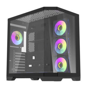 Carcasă PC Darflash FT418 PRO + 7 ventilatoare aRGB (negru)