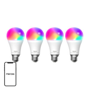 Bec LED inteligent Meross MSL120 WiFi (HomeKit) (pachet de 4)
