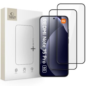 STICLĂ SECURIZATĂ TECH-PROTECT GLASS FIT+ 2-PACK XIAOMI REDMI NOTE 15 PRO 5G BLACK